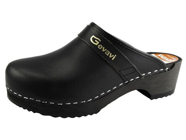 GEVAVI - 9200 OFFENE SCHUHKLUMPE HOLZ SCHWARZ