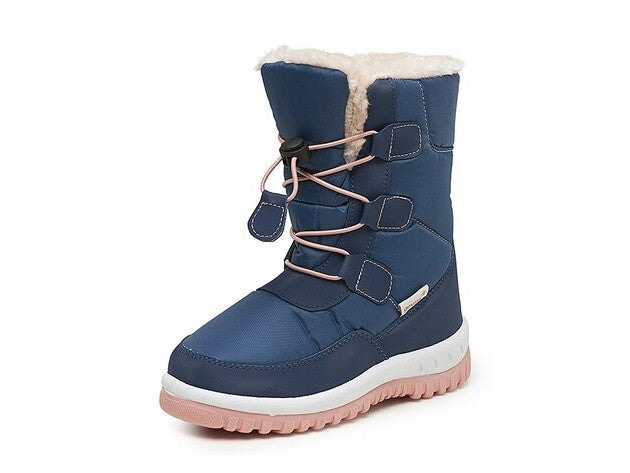 GEVAVI BOOTS - CW16 GEVOERDE MEISJESLAARS BLAUW/ ROZE