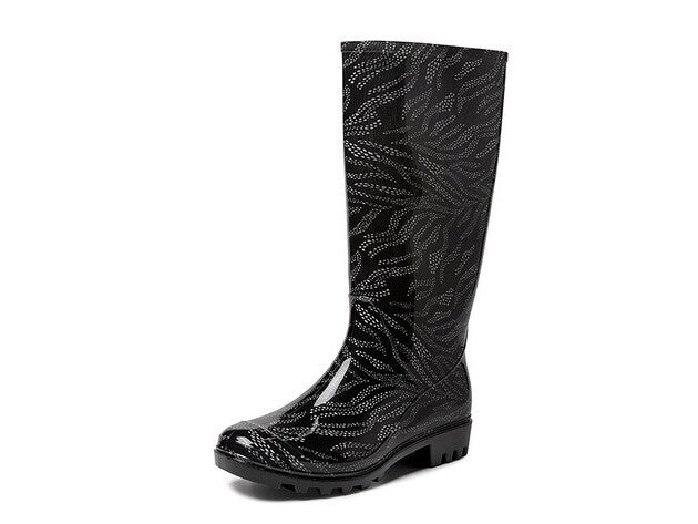 GEVAVI BOOTS - ELIN DAMESLAARS  PVC ZWART