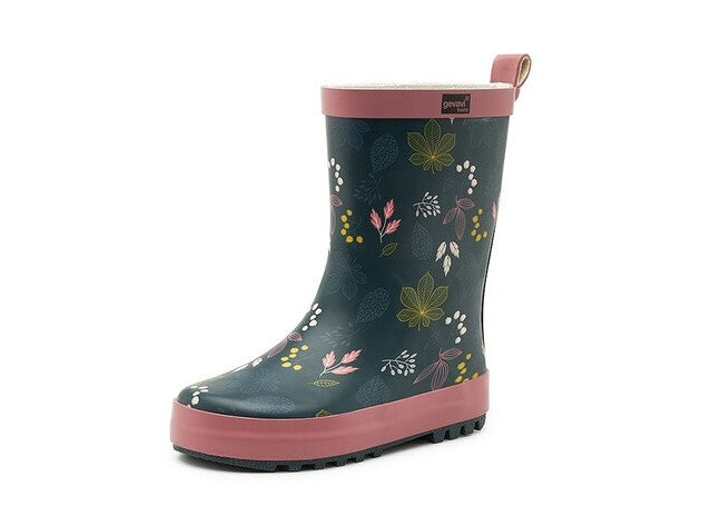 GEVAVI BOOTS - FLEUR KINDERLAARS RUBBER BLAUW/ROZE