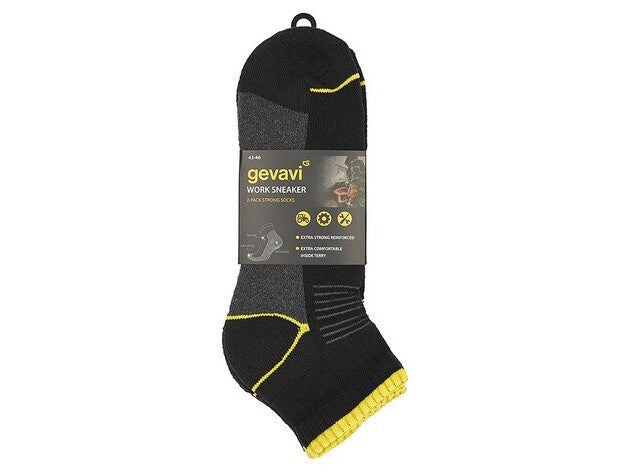 GEVAVI WORKWEAR - GW51 WORK SNEAKER SOK 2 PAAR/BUNDEL GRIJS