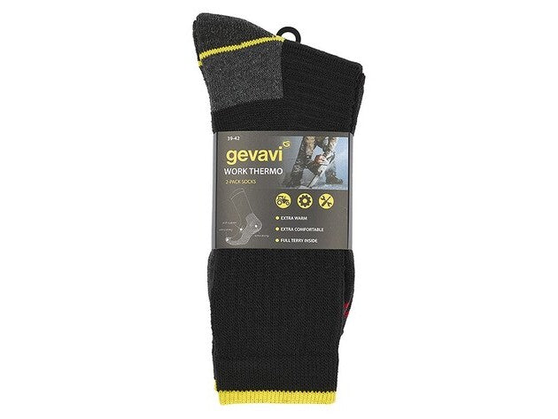 GEVAVI WORKWEAR - GW52 WORK THERMO SOK 2 PAAR/BUNDEL GRIJS