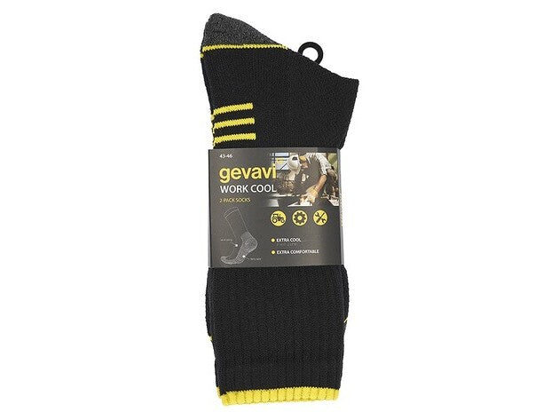 GEVAVI WORKWEAR - GW53 WORK COOL SOK 2 PAAR/BUNDEL GRIJS
