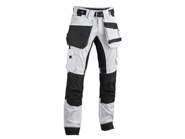 4WORK - JEREZ PREMIUM MALERHOSE STRETCH INSERTS WEIß