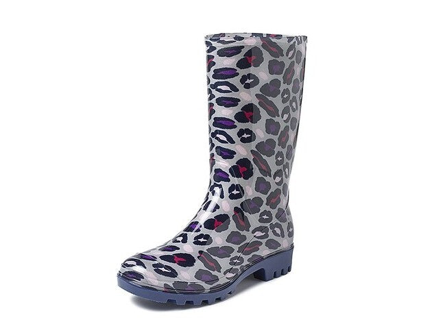 GEVAVI BOOTS-ROMY KINDER- UND DAMENSTIEFEL PVC GRAU PANTHER
